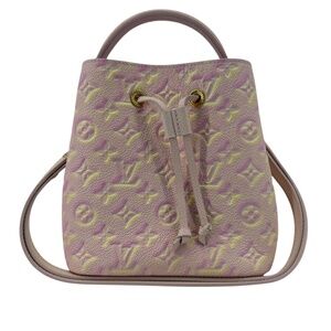 uis Vuitton Empreinte Monogram Summer Stardust Néonoé BB Bucket Bag – Pink